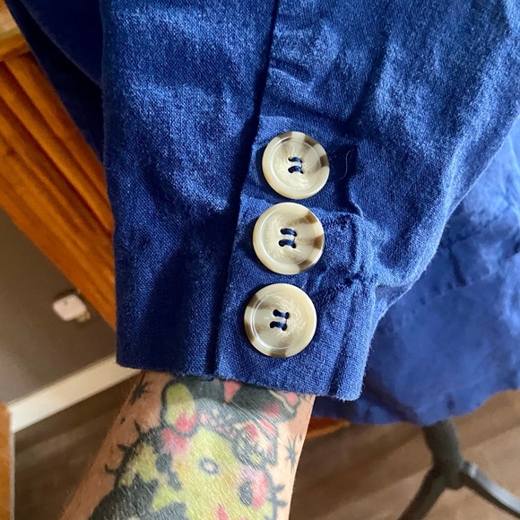 Forever 21 Linen-Blend Notched Blazer in Royal Blue - Picture 7 of 11